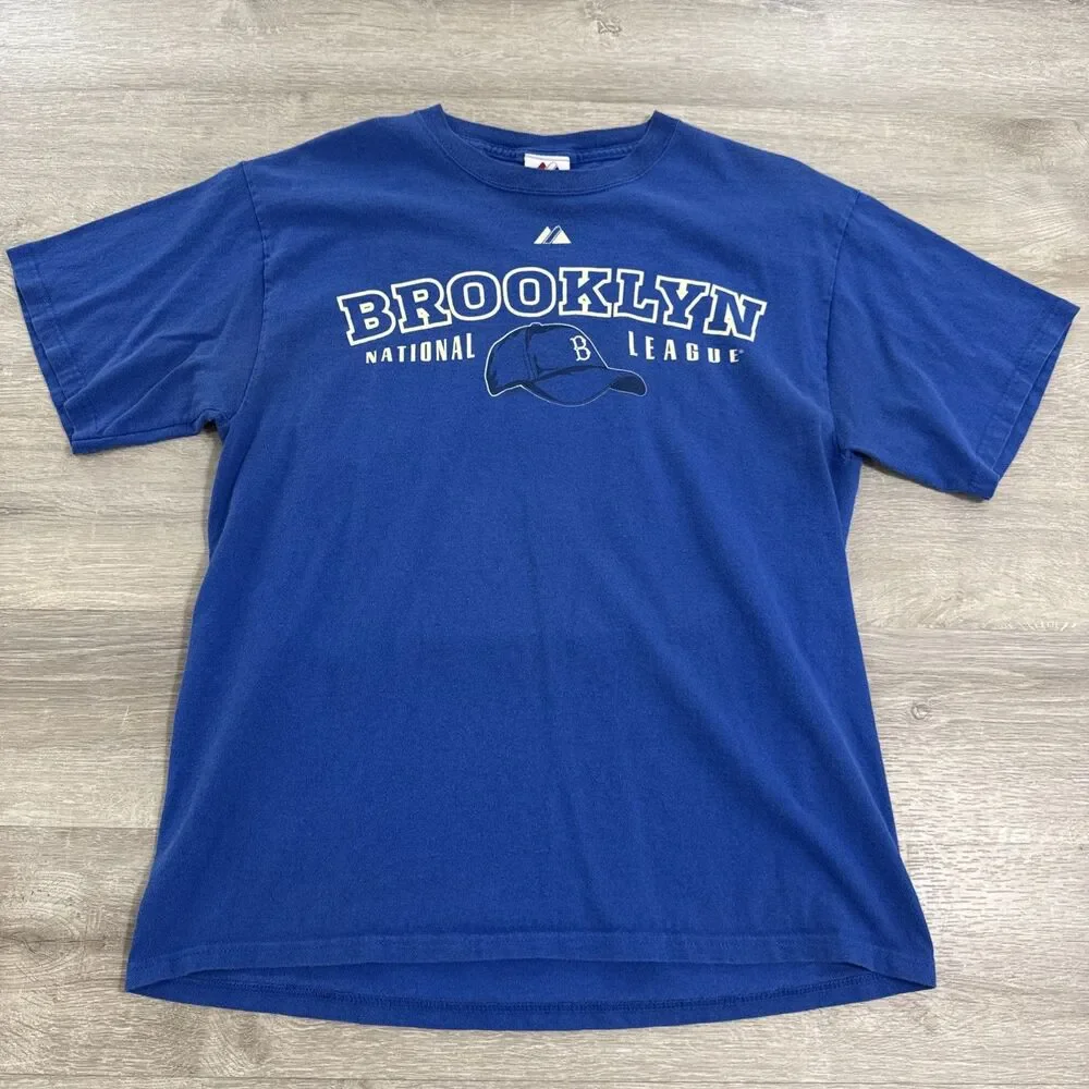Brooklyn Dodgers Shirt Majestic Men's Blue Legacy National League Large